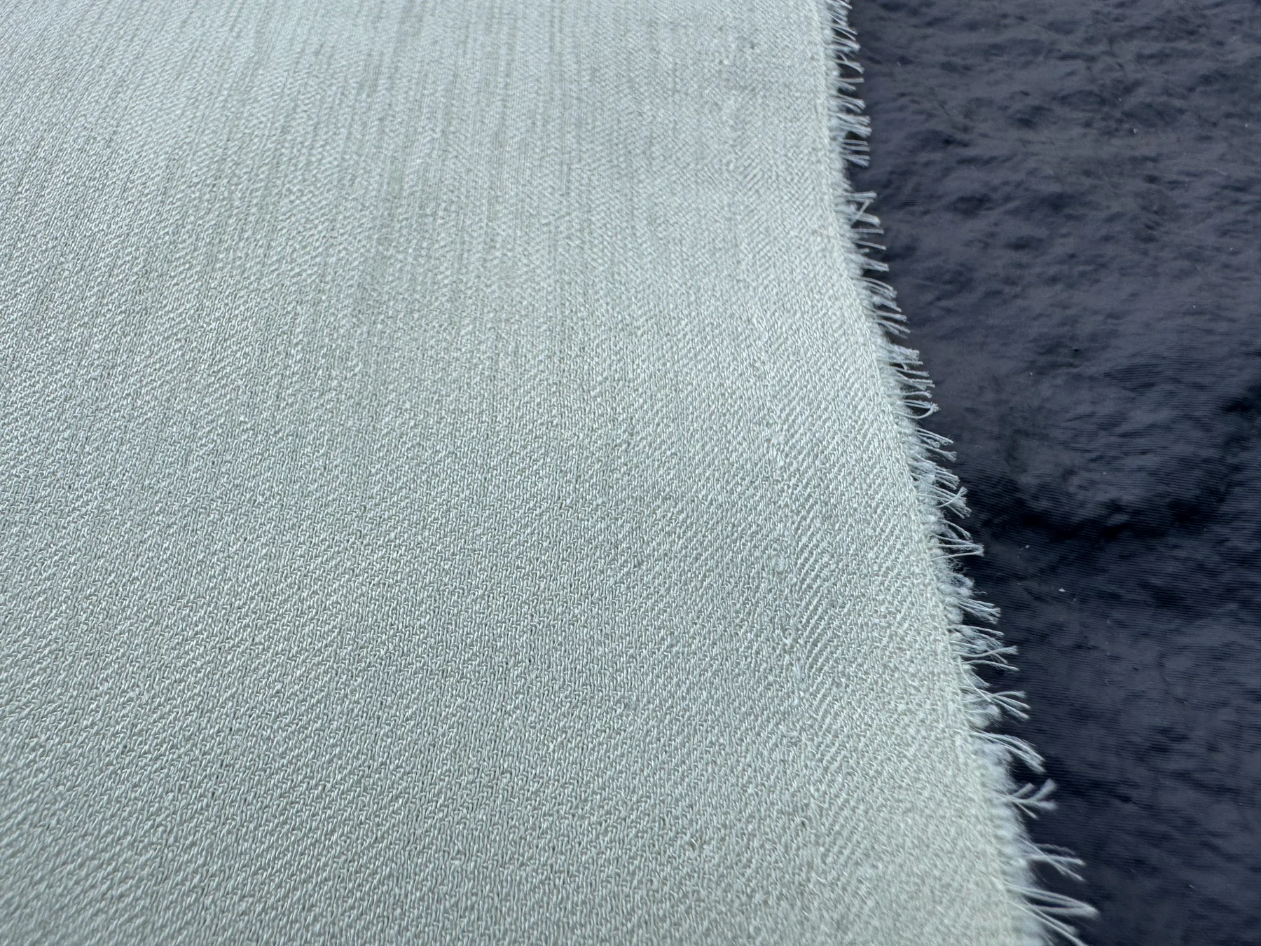 Ivory Textured Polyester Crepe detail 1