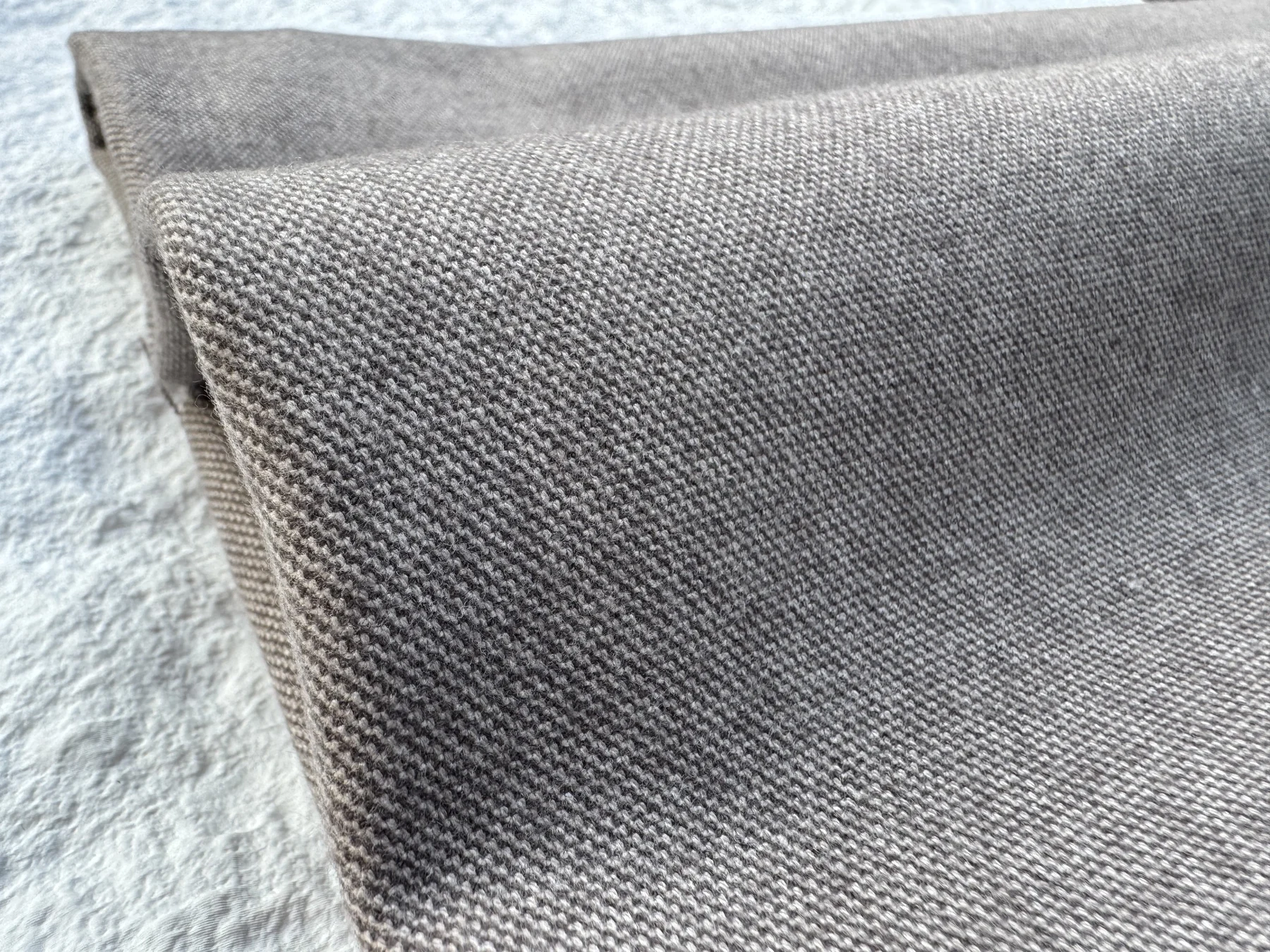 Taupe Textured Stretch Suiting detail 1