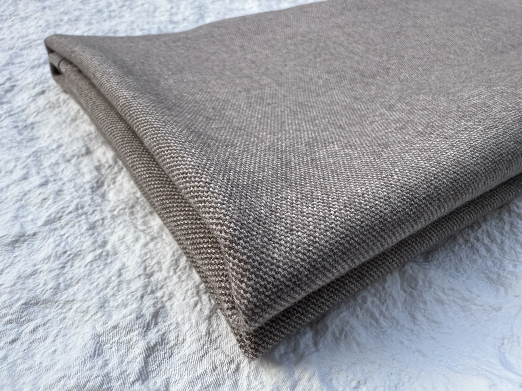 Taupe Textured Stretch Suiting detail 2