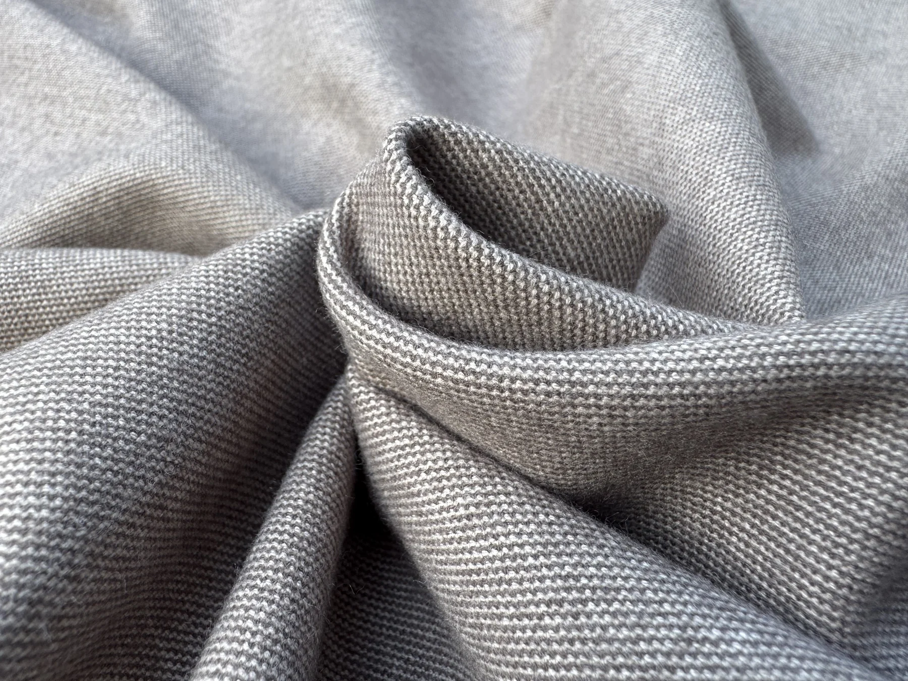 Taupe Textured Stretch Suiting fabric