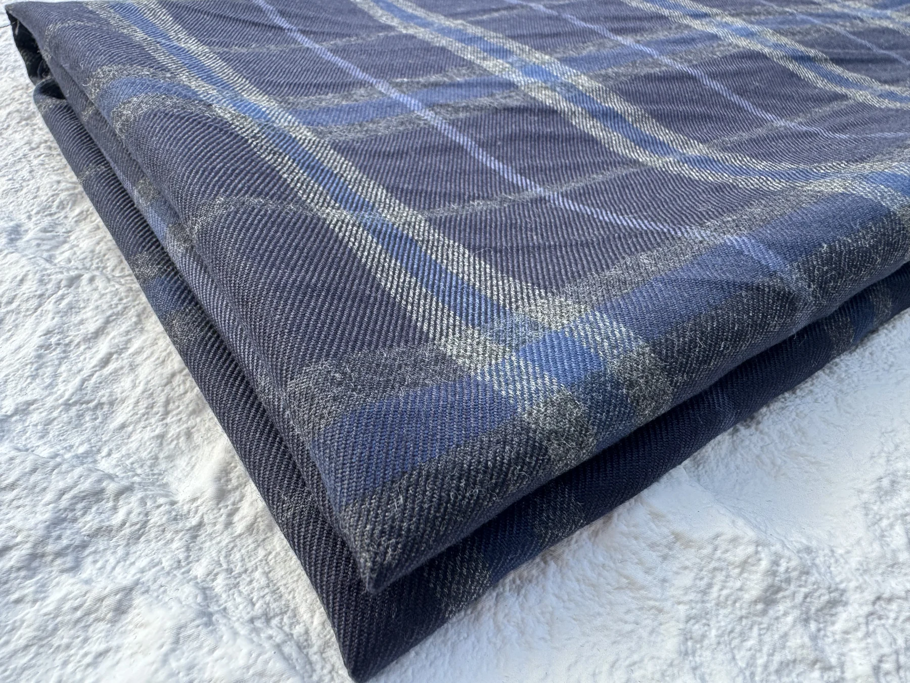 Blue Soft Windowpane T/R detail 3