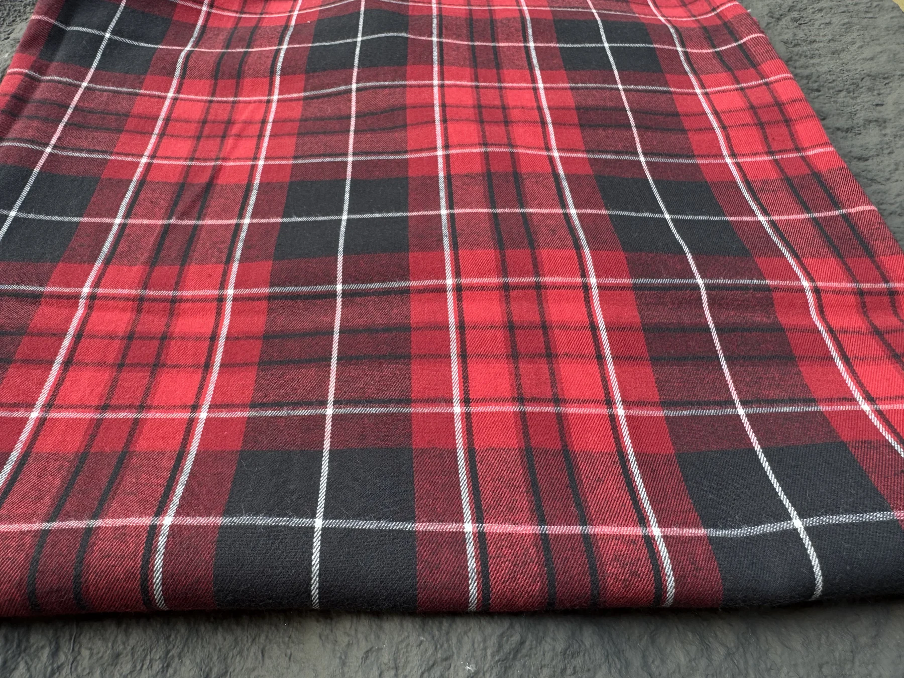 Red Tartan Cotton detail 1